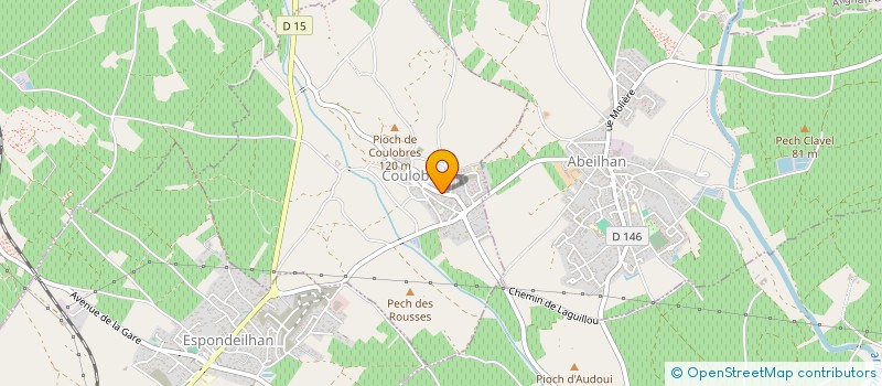 localisation de l'entreprise HOLDING B N M  COULOBRES