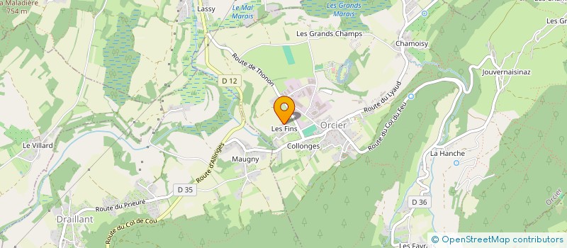 localisation de l'entreprise HOLDING BAIN-BOEUF  ORCIER