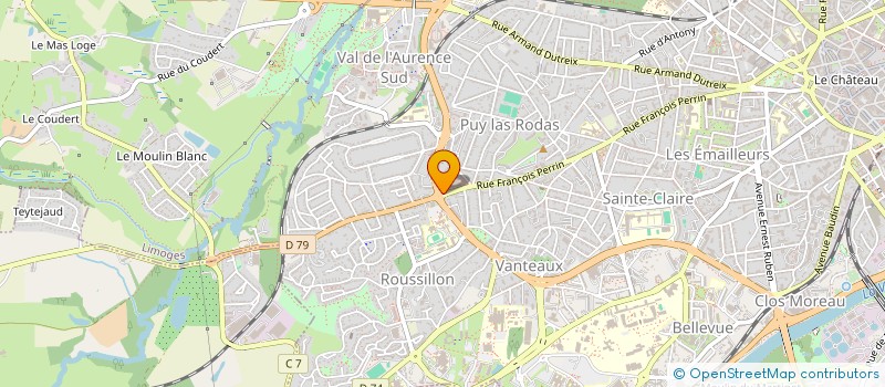 localisation de l'entreprise HOLDING BAUMANIERE à LIMOGES