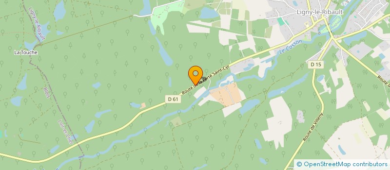 localisation de l'entreprise HOLDING BB SAS à LIGNY-LE-RIBAULT