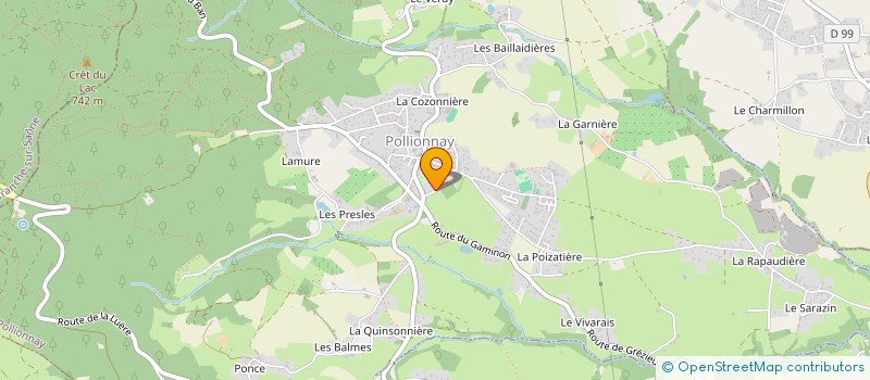 localisation de l'entreprise HOLDING BERNARD  POLLIONNAY