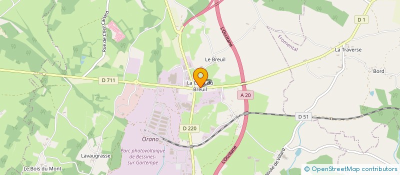 localisation de l'entreprise HOLDING BERNARD DEBLOIS à BESSINES-SUR-GARTEMPE