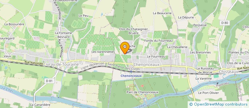 localisation de l'entreprise HOLDING BEUNARD  CHENONCEAUX