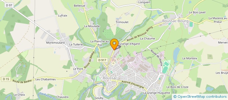 localisation de l'entreprise HOLDING BEUZE à BOUSSAC-BOURG
