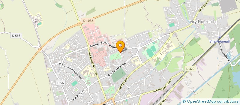 localisation de l'entreprise HOLDING BH INVEST à CHAUNY