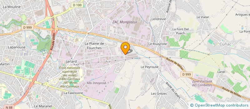 localisation de l'entreprise HOLDING BJCM  ALBI