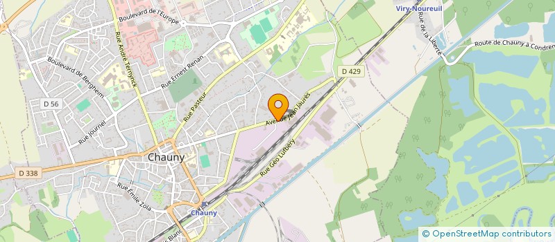 localisation de l'entreprise HOLDING BM à CHAUNY