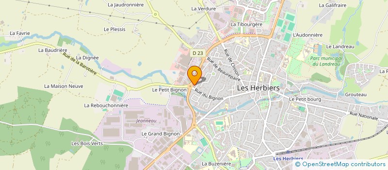 localisation de l'entreprise HOLDING BMH  LES HERBIERS