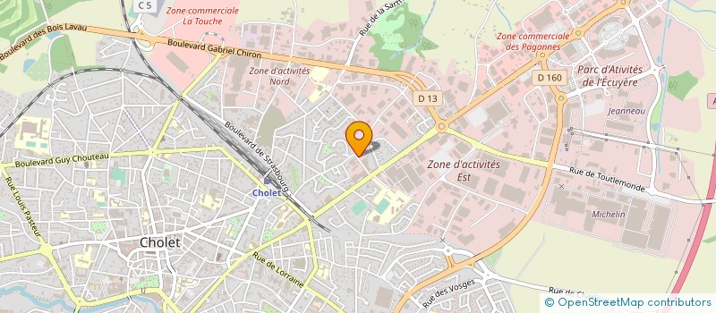localisation de l'entreprise HOLDING BORDRON ASSOCIES à CHOLET