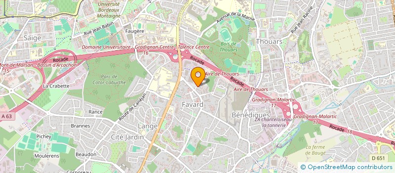 localisation de l'entreprise HOLDING BOURDON à GRADIGNAN