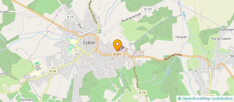 localisation de l'entreprise HOLDING BRUNO à CREON