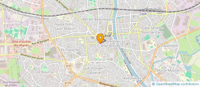 localisation de l'entreprise HOLDING BUDES DE GUEBRIANT J.B à LAVAL