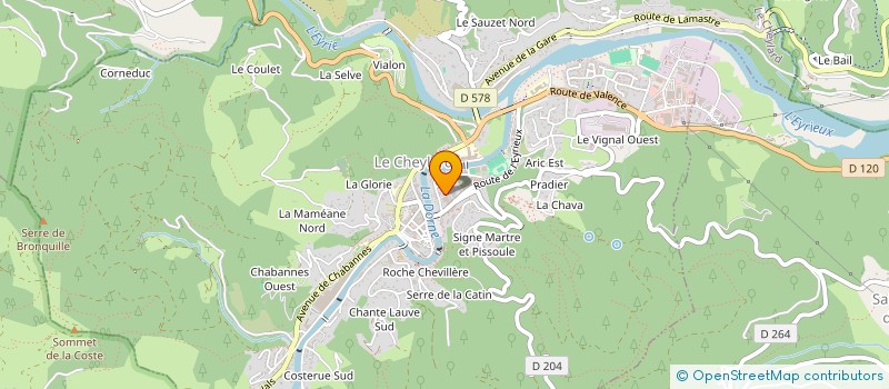 localisation de l'entreprise HOLDING C.P.I. (CAPITAL PARTNERS INVESTISSEMENTS) à LE CHEYLARD