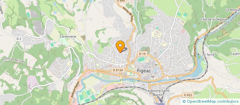 localisation de l'entreprise HOLDING C.SOULIGNAC  FIGEAC