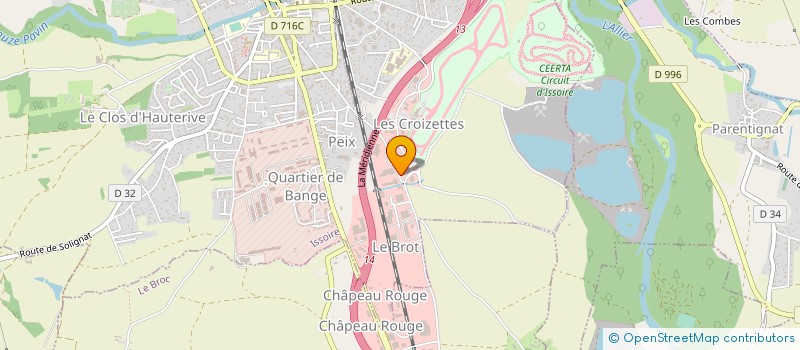 localisation de l'entreprise HOLDING C2DV  ISSOIRE