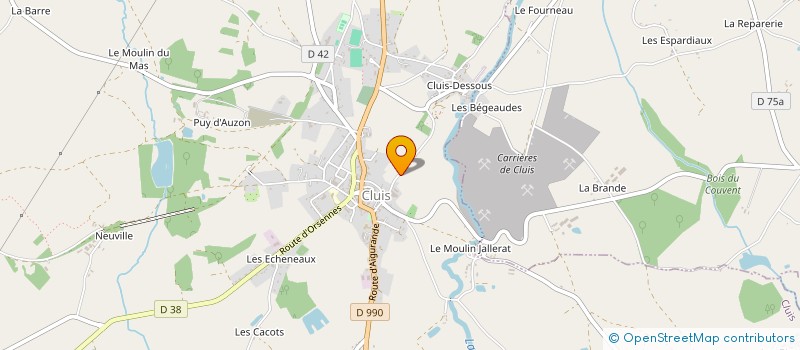 localisation de l'entreprise HOLDING CALOPSITTE à CLUIS