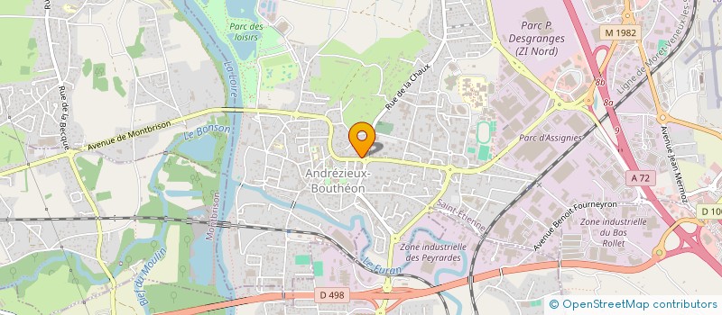 localisation de l'entreprise HOLDING CARALAM  ANDREZIEUX-BOUTHEON