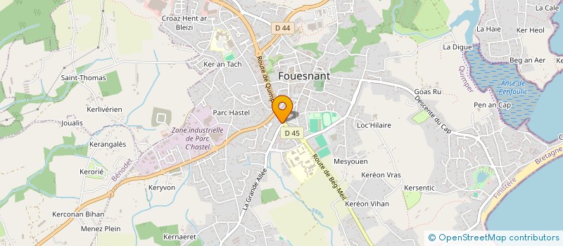 localisation de l'entreprise HOLDING CARIDIS  FOUESNANT