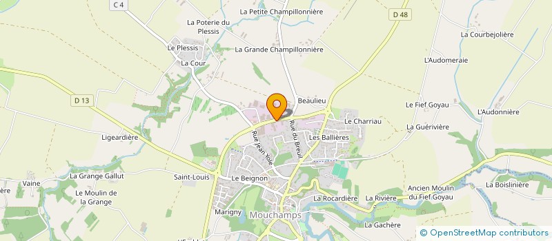 localisation de l'entreprise HOLDING CAROLINE  MOUCHAMPS