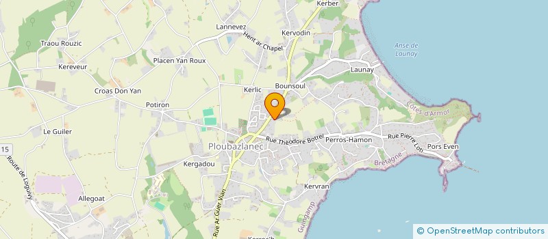 localisation de l'entreprise HOLDING CAROLINE LEC'HVIEN à PLOUBAZLANEC