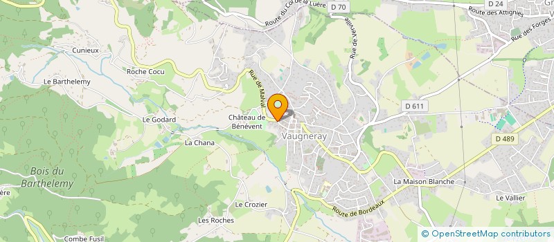 localisation de l'entreprise HOLDING CB  VAUGNERAY