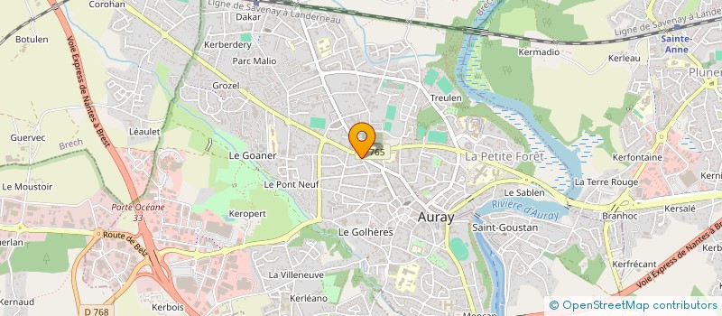 localisation de l'entreprise HOLDING CF à AURAY