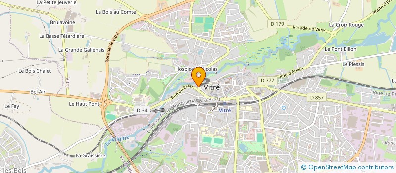 localisation de l'entreprise HOLDING CHAUDET FALI  VITRE