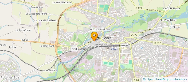 localisation de l'entreprise HOLDING CHAUDET ROMAIN à VITRE