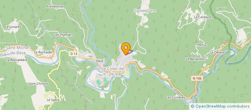 localisation de l'entreprise HOLDING CHRISTAL  LE COLLET-DE-DEZE