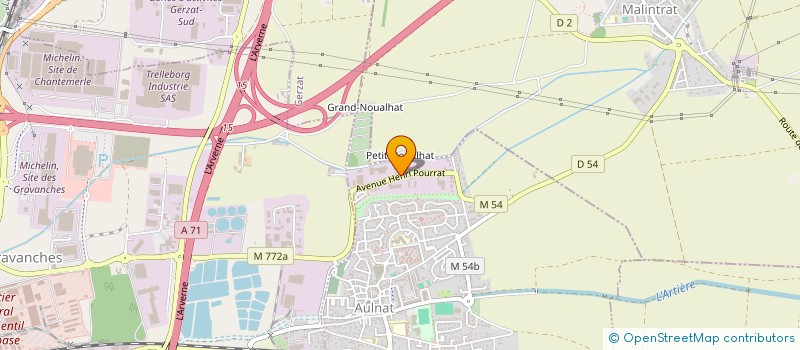 localisation de l'entreprise HOLDING CJA  AULNAT