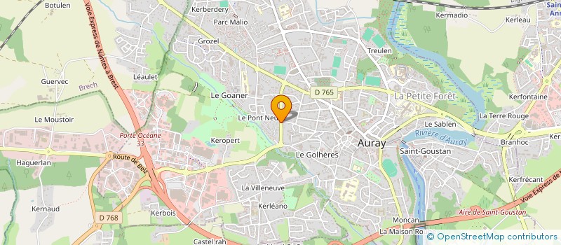localisation de l'entreprise HOLDING CLARA à AURAY