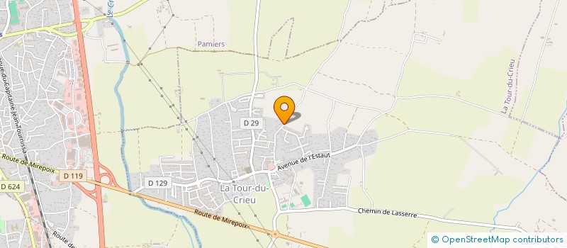 localisation de l'entreprise HOLDING COSTE à LA TOUR-DU-CRIEU