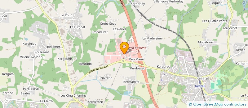 localisation de l'entreprise HOLDING COTE OUEST à GUIDEL