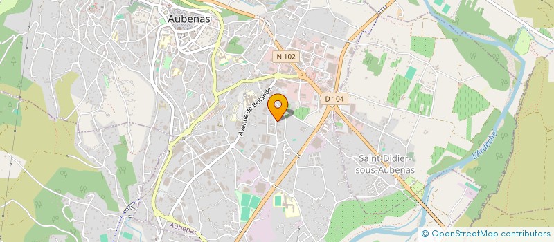 localisation de l'entreprise HOLDING CREEL à AUBENAS