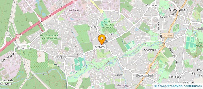 localisation de l'entreprise HOLDING CTAC à GRADIGNAN