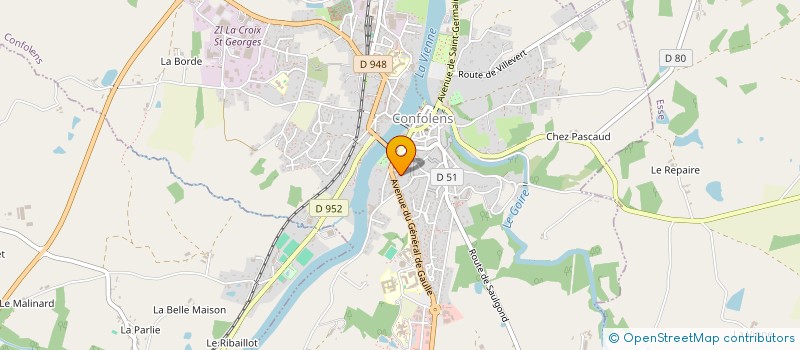 localisation de l'entreprise HOLDING DARDILHAC  CONFOLENS