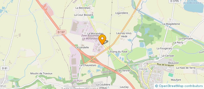 localisation de l'entreprise HOLDING DE LA MORANDAIS  TINTENIAC