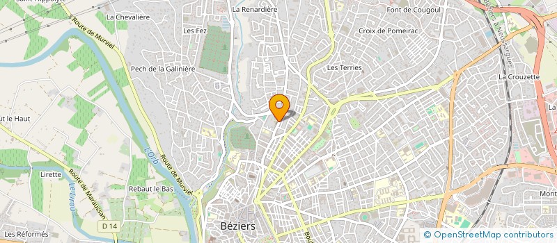 localisation de l'entreprise HOLDING DE PHARMACIEN D'OFFICINE CC PHARMA  BEZIERS