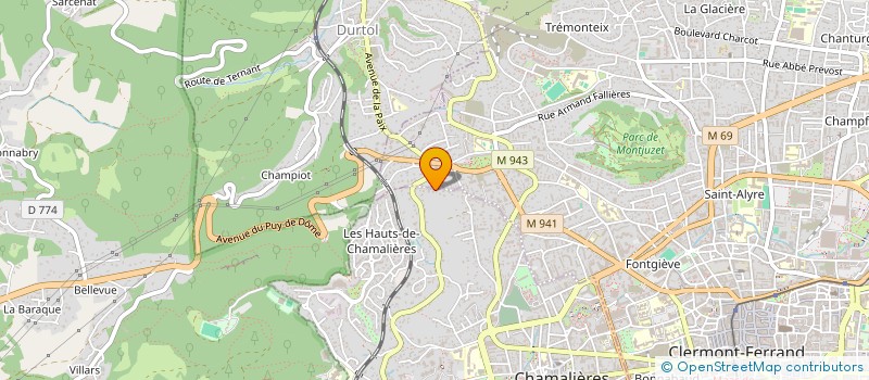 localisation de l'entreprise HOLDING DE PHARMACIENS CL  CHAMALIERES