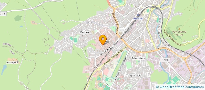 localisation de l'entreprise HOLDING DELBAERE - ROUCHY  AURILLAC