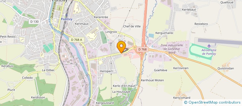 localisation de l'entreprise HOLDING DES CITES UNIES  PONTIVY