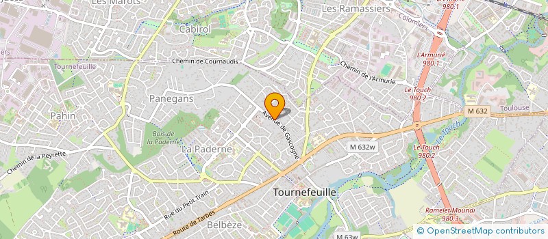 localisation de l'entreprise HOLDING DEVELOPPEMENT INVESTISSEMENT ET PARTICIPATION  TOURNEFEUILLE