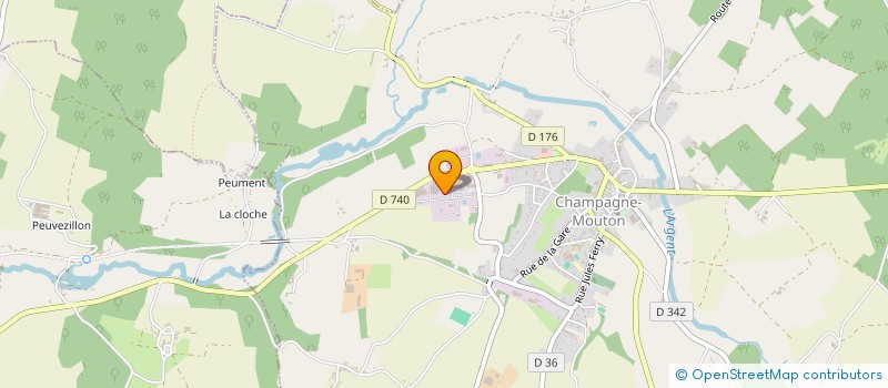 localisation de l'entreprise HOLDING DEVELOPPEMENT SERVICES à CHAMPAGNE-MOUTON