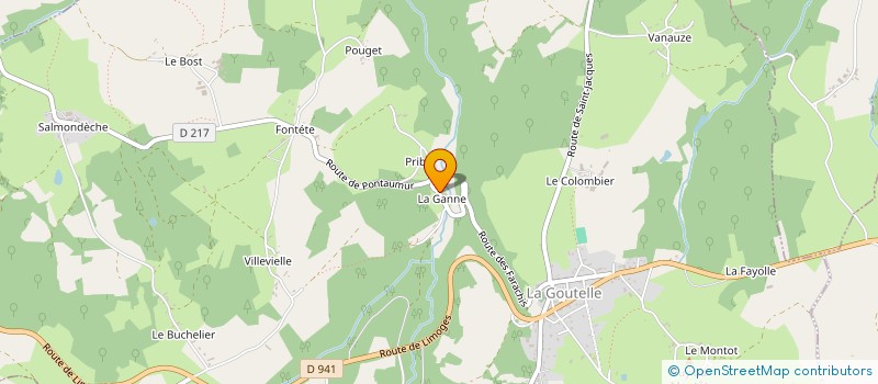 localisation de l'entreprise HOLDING DFI  LA GOUTELLE