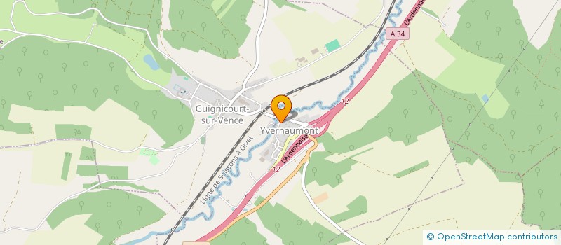 localisation de l'entreprise HOLDING DP  YVERNAUMONT