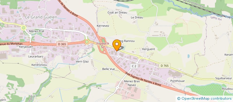 localisation de l'entreprise HOLDING DQN à SAINT-EVARZEC