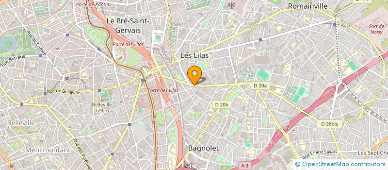 localisation de l'entreprise HOLDING DSI à LES LILAS