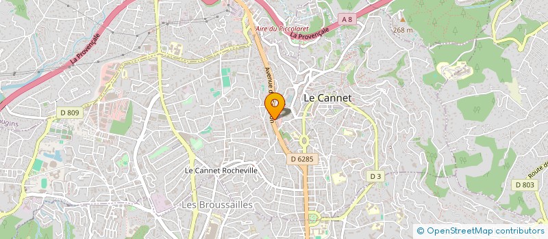 localisation de l'entreprise HOLDING DTL à LE CANNET