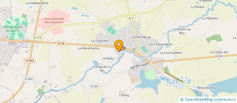 localisation de l'entreprise HOLDING DU GUERET  ARON