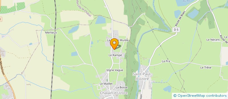 localisation de l'entreprise HOLDING DU MONT D'UZORE  CHALAIN-D'UZORE